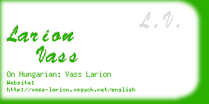 larion vass business card